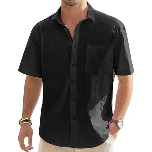 Men's Linen Short Sleeve Shirt