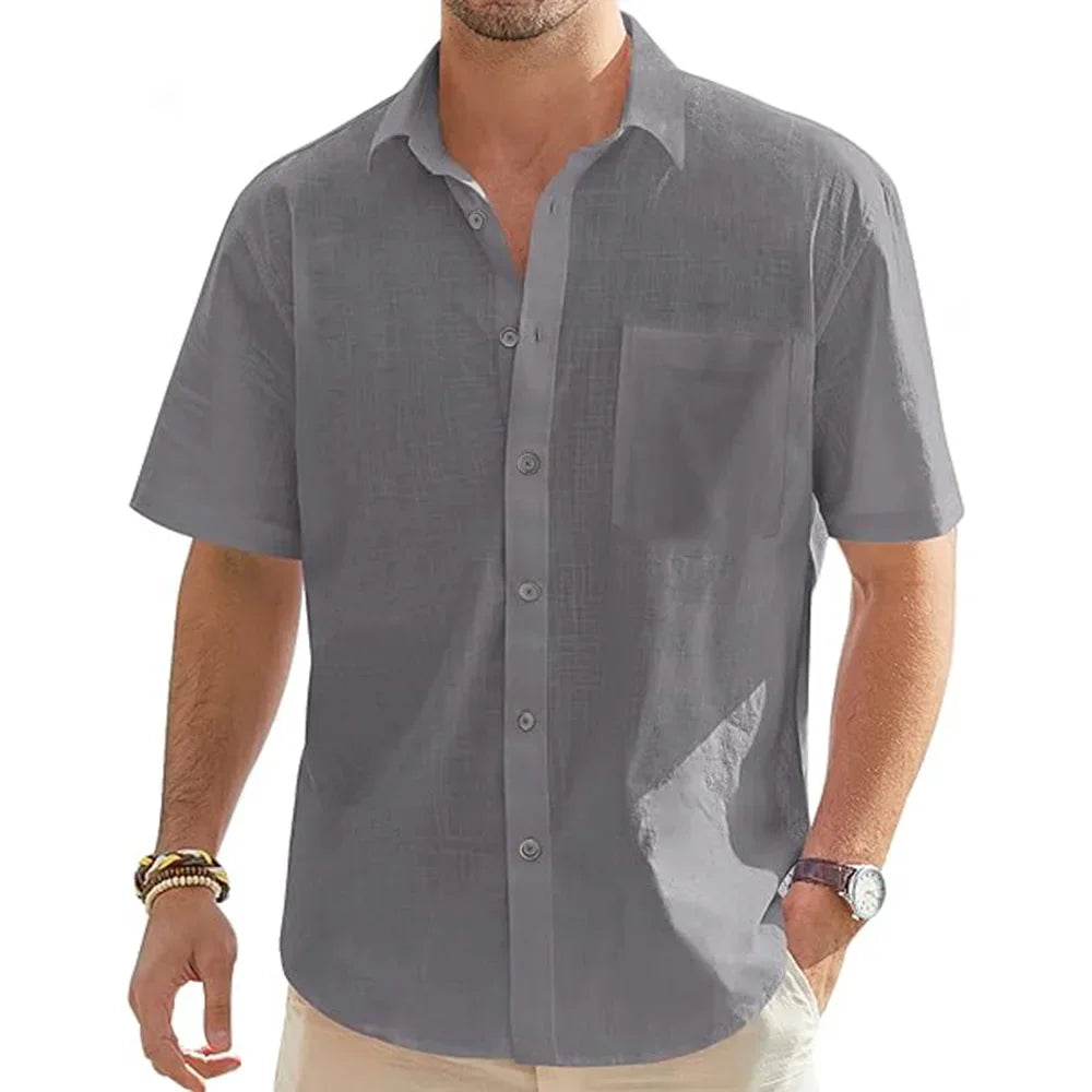 Men's Linen Short Sleeve Shirt