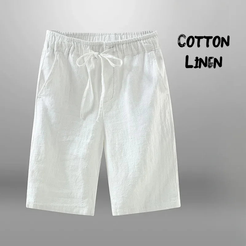 Men's Linen Drawstring Shorts