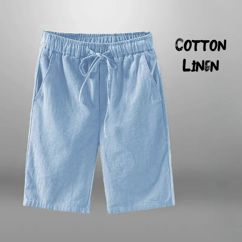 Men's Linen Drawstring Shorts