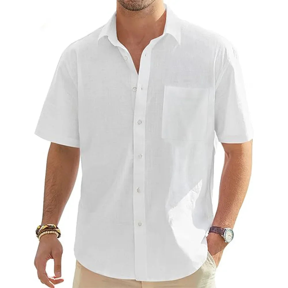 Men's Linen Short Sleeve Shirt