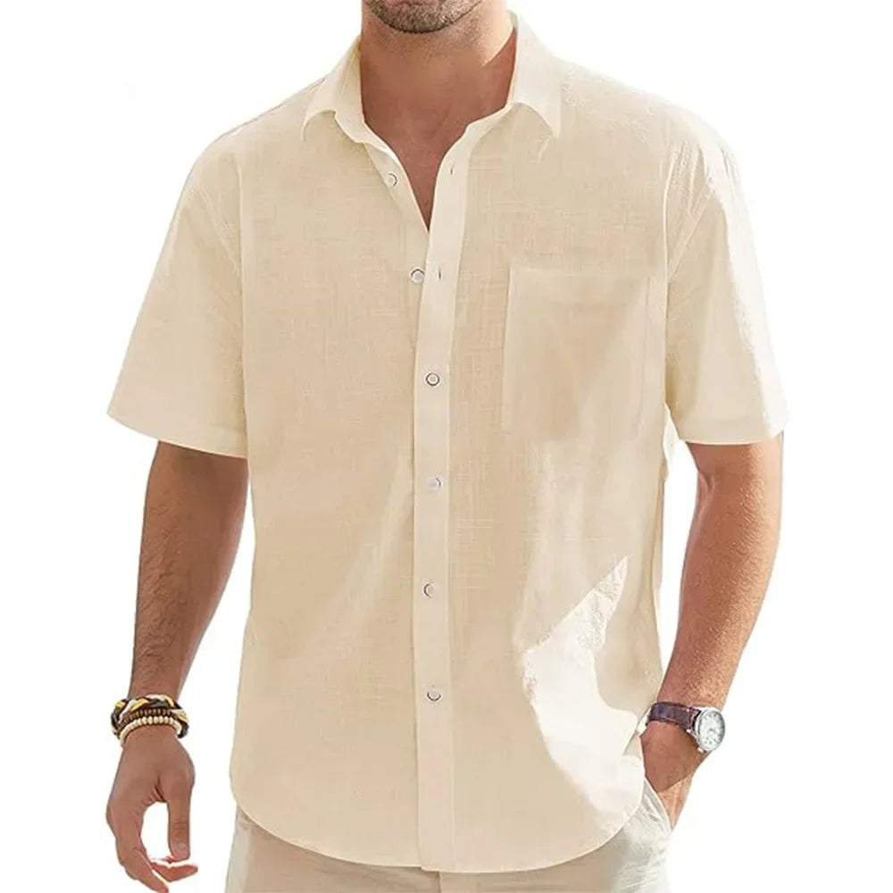 Men's Linen Short Sleeve Shirt