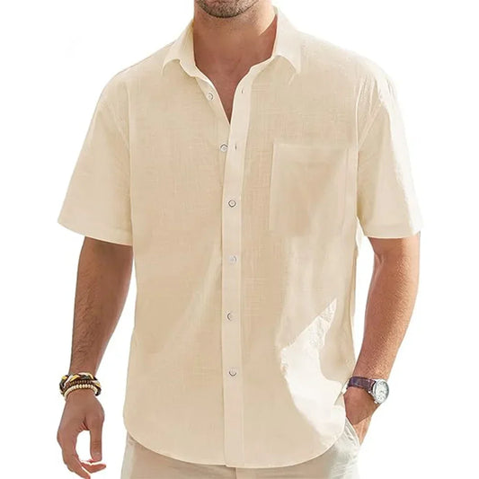 Men's Linen Short Sleeve Shirt