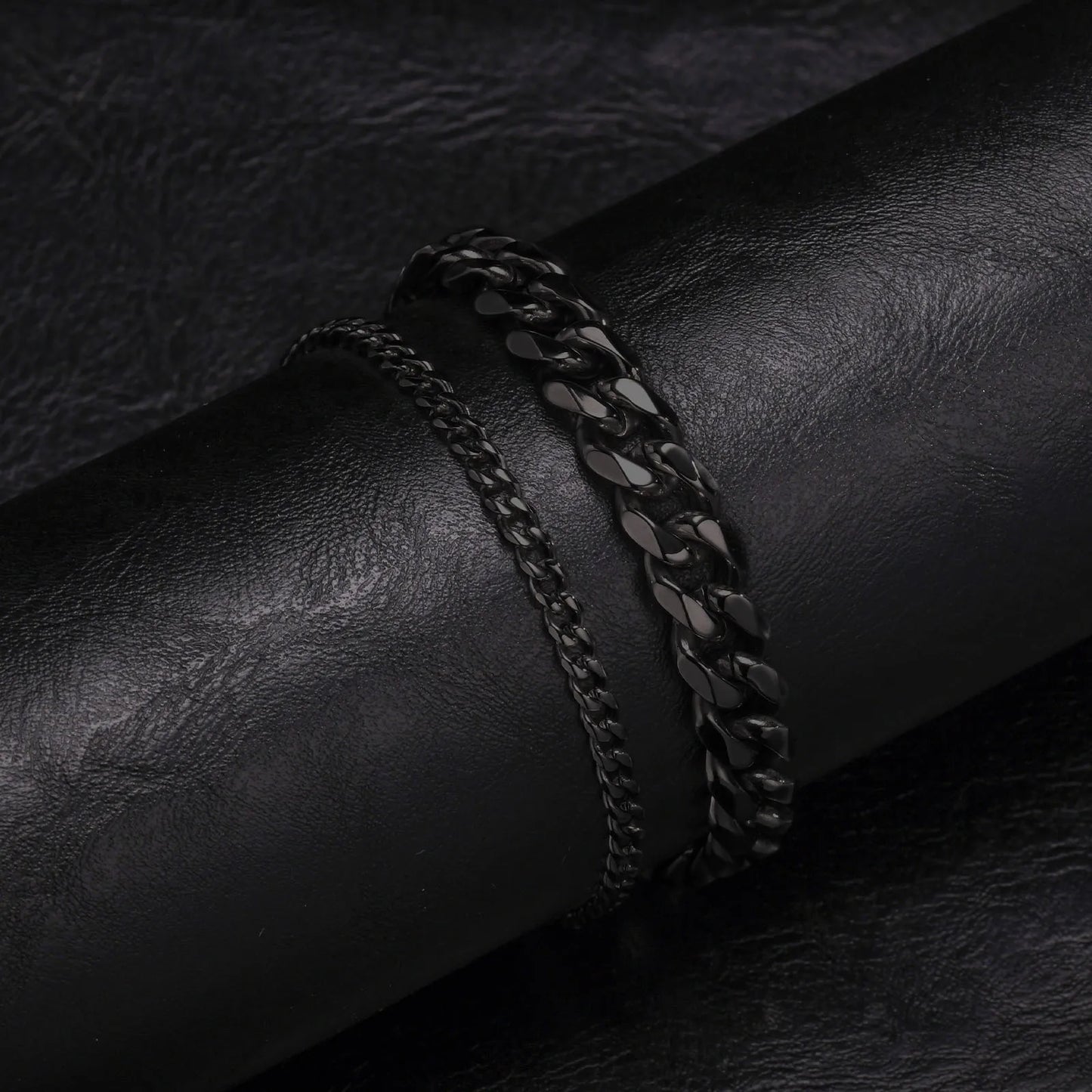 Men's Stainless Steel Chain Bracelet Set