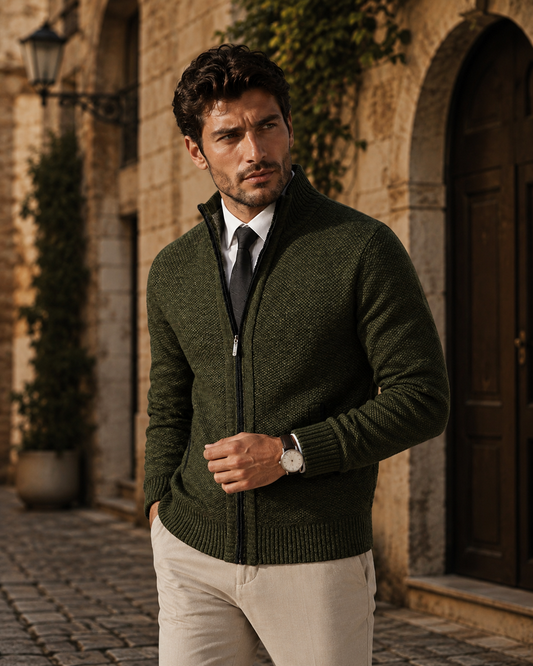 Men's Zip Knit Cardigan